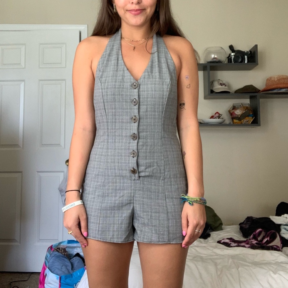 Plaid romper